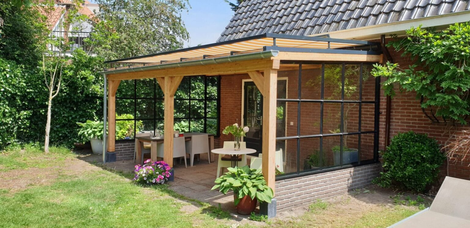 Pext Douglas Duplo 50 Veranda Tuinkamer Met Glas Buiten Goed